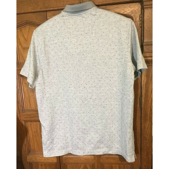 Van Heusen Flex Men's size S Gray Knit Polo Shirt Classic Fit Short Sleeve - Picture 6 of 11